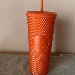 Starbucks fall 2022 release orange pearl studded Tumbler